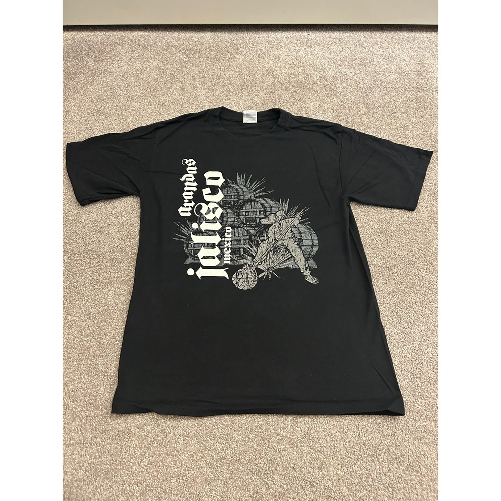 Yazbek Arandas Jalisco T-Shirt Mens M Black Excellent Tequila Agave Graphic